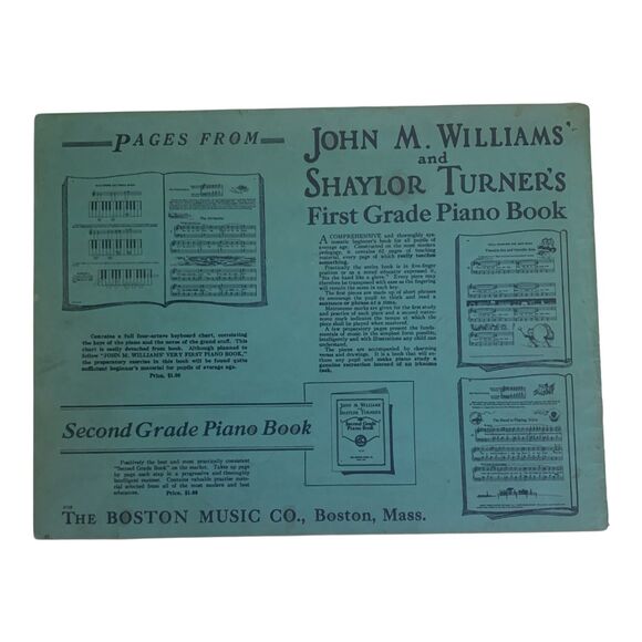 Vintage 1937 Very First Piano Book Songbook Sheet Music The Boston Music Co. - Picture 2 of 14